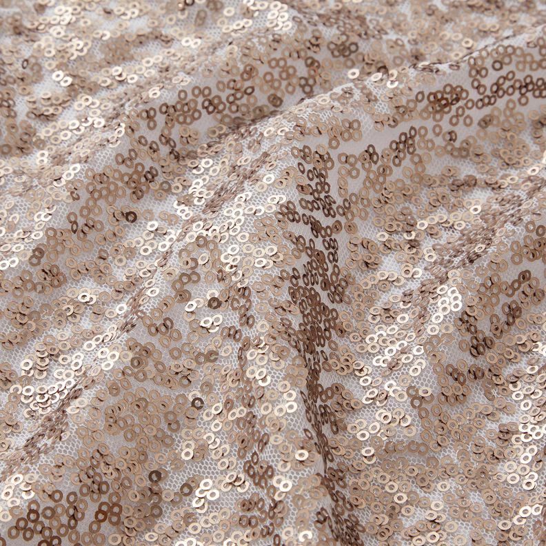 Zachte mesh pailletten – goud metallic,  image number 2