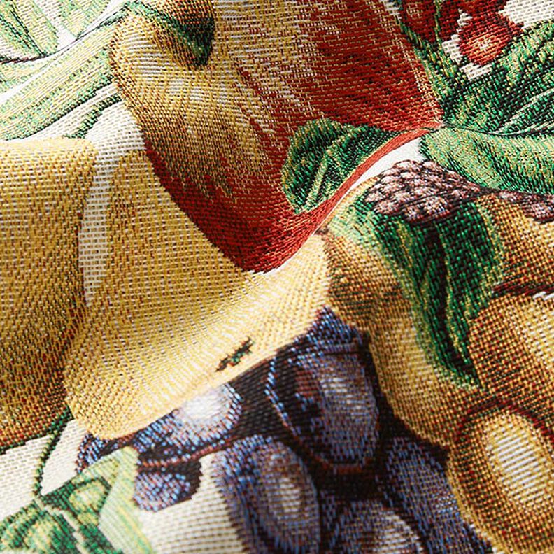 Decopaneel Gobelin kleurrijke vruchten – lichtbeige/karmijnrood,  image number 2