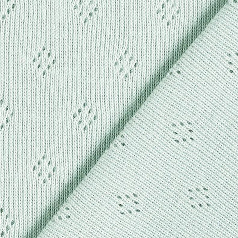 Fijngebreide jersey met gaatjesmotief – mint,  image number 3
