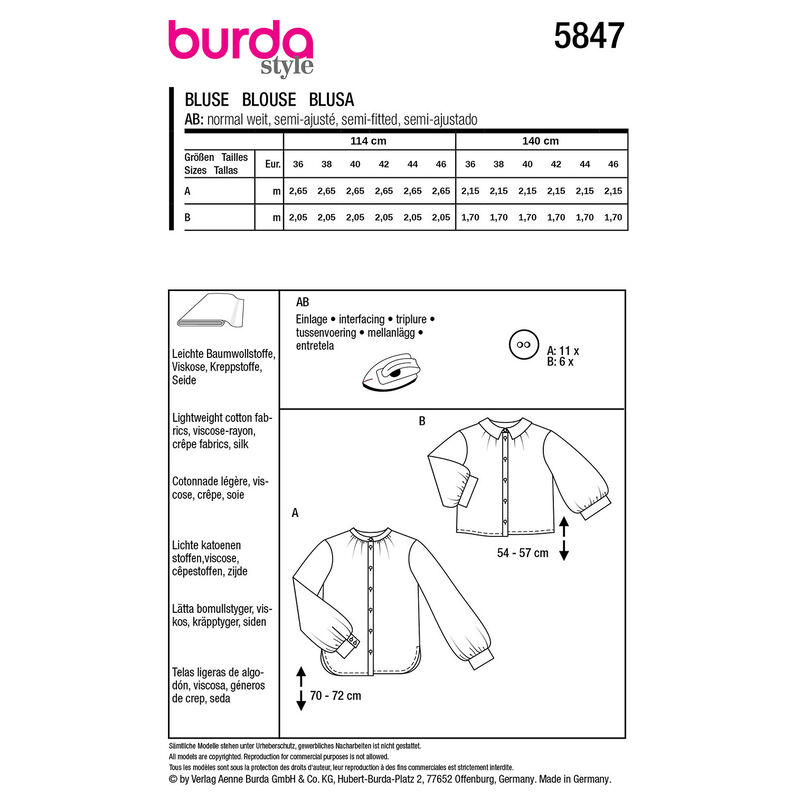 Blouse | Burda 5847 | 36-46,  image number 9