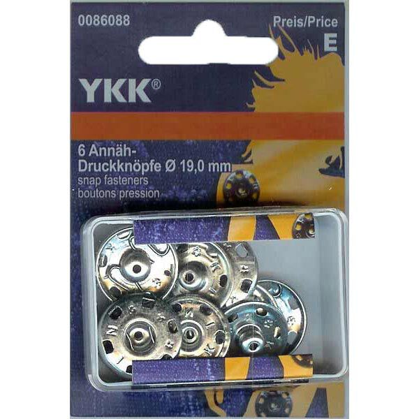 Aannaaidrukknoop metaal 2 – zilver | YKK,  image number 1