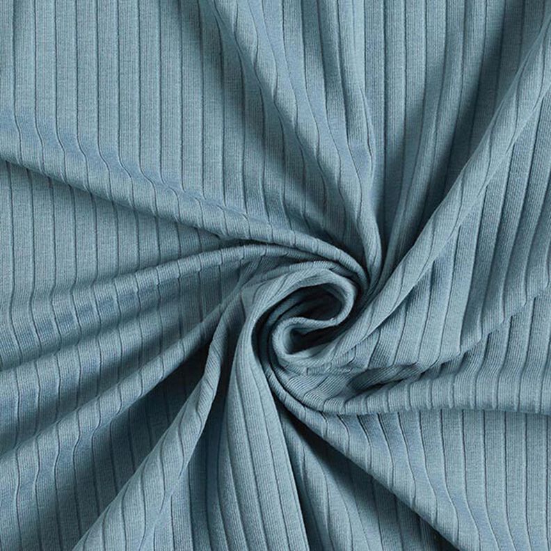 Ribjersey effen – duifblauw,  image number 1