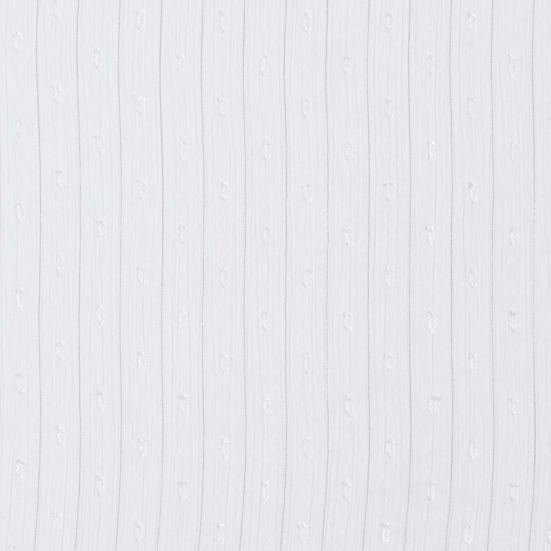 Chiffon dobby metallic krijtstreep – wit/zilver metallic,  image number 1