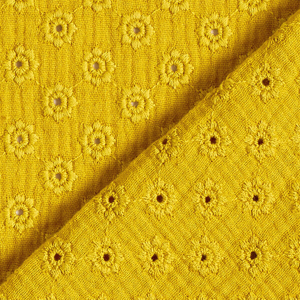 Mousseline Los borduursel Kleine bloesems | by Poppy – mosterd, image number 4