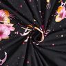 Katoenjersey maritieme bloemen | Glitzerpüppi – zwart/purper,  thumbnail number 3
