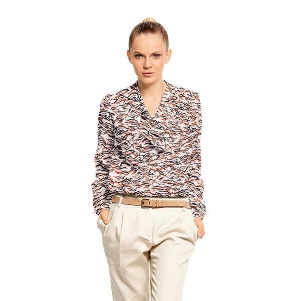 Viscose stof Strepen-camouflage – roze, image number 6