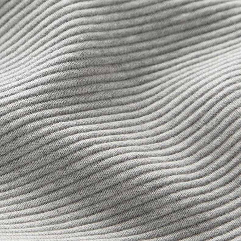 Ottoman ribjersey gemêleerd – lichtgrijs, image number 3