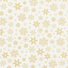 Katoenen stof Popeline Sneeuwkristal – ecru/goud,  thumbnail number 1