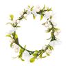 Deco bloemenkrans met bessen [Ø 10 cm/ 16 cm] – wit/groen,  thumbnail number 1