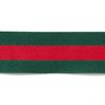 Geweven strepen [40 mm] – groen/rood,  thumbnail number 1