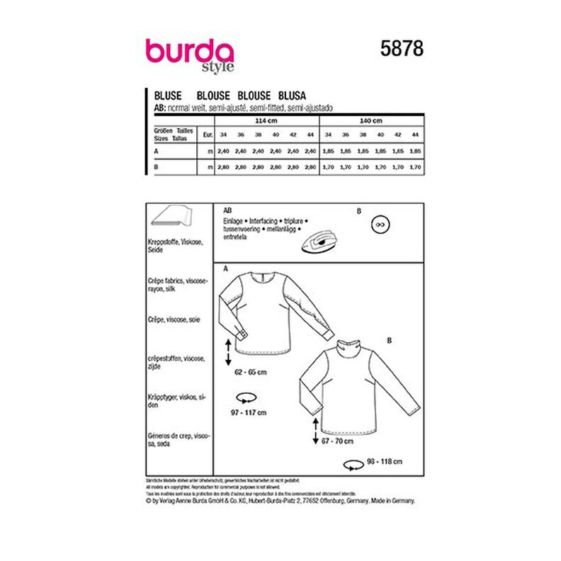 Blouse | Burda 5878 | 34-44,  image number 10