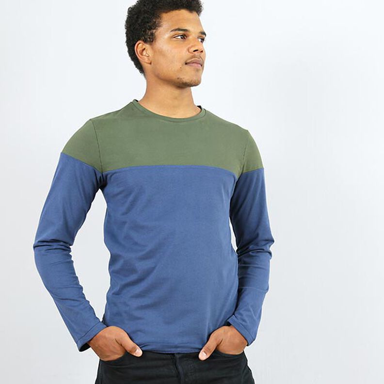 MENEER LEVI Shirt met lange mouwen en colourblocking | Studio Schnittreif | S-XXL,  image number 4