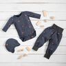 Katoenjersey Jeanslook aardbeien Digitaal printen – blauwgrijs/vuurrood,  thumbnail number 5