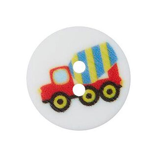 Polyester knoop Bouwvoertuigen – roodoranje, 