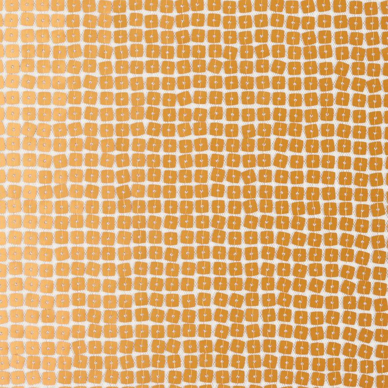 Paillettenstof vierkanten – goud metallic,  image number 1