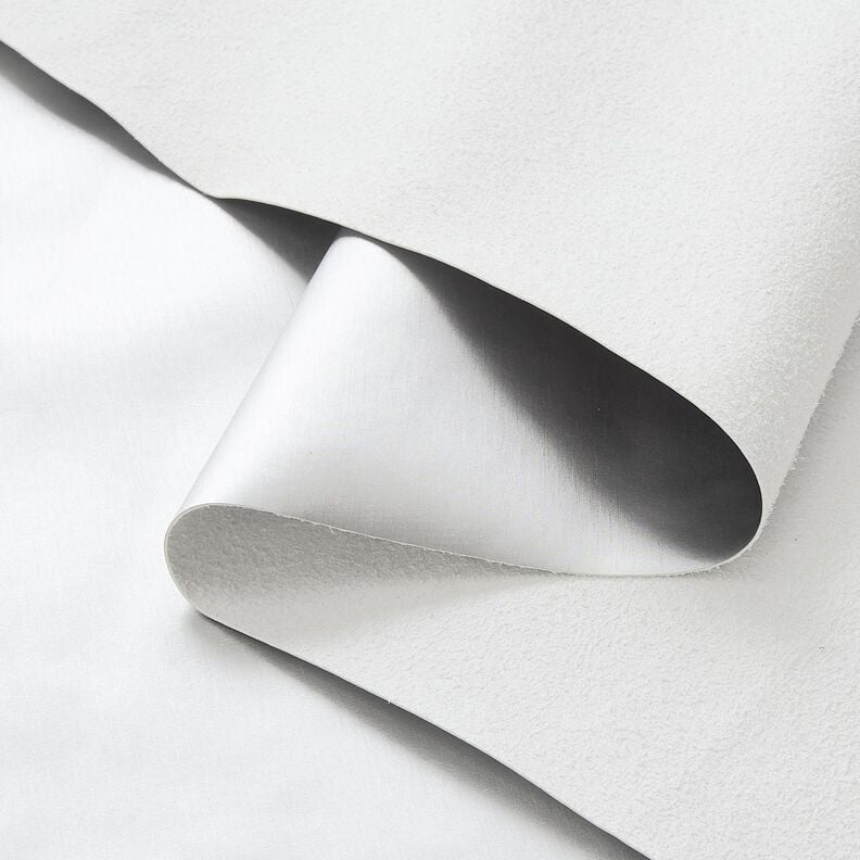 Bekledingsstof Imitatieleer schitterend – zilver metallic,  image number 7