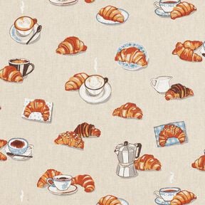 Decostof Half panama verse croissants – lichtbruin/natuur, 