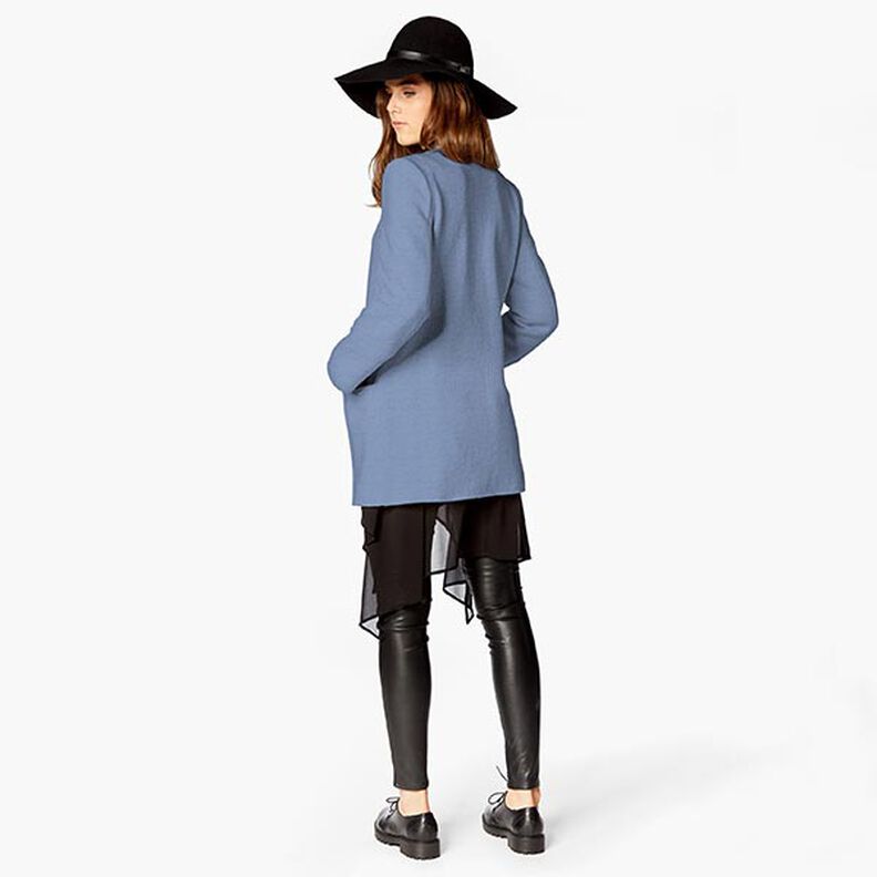 Mantelstof gerecycled polyester – jeansblauw,  image number 8