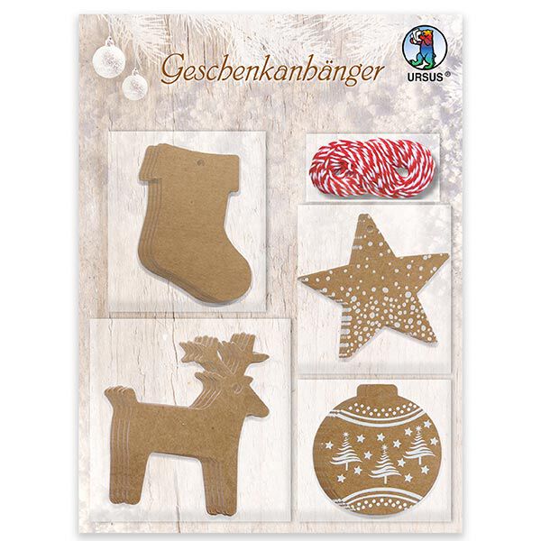 Cadeau labelset Kerstmis van kraftkarton [ 20 Stuk ],  image number 2