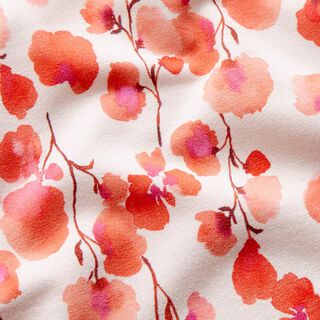 Sweatshirt geruwd Aquarel bloemenranken Digitaal printen – amandel, 