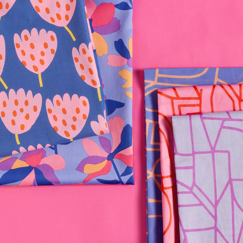 Katoen voile Town | Nerida Hansen – lila/purper,  image number 5