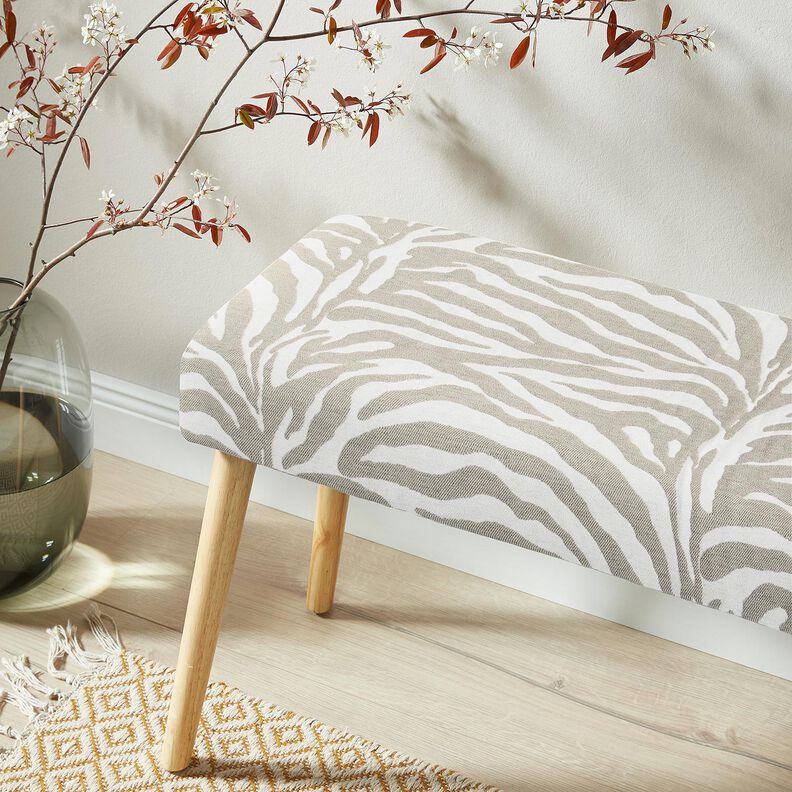 Bekledingsstof Jacquard Zebra – anemoon/natuur, image number 8