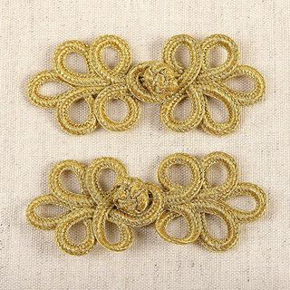 Passementen sluiting [ 3 x 8 cm ] – goud, 