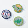 Reflecterende patches klittenband verpakking van 3 – groen/indigo,  thumbnail number 2
