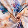 Viscosestof Bloemen en golven digitale print – perzik/lila,  thumbnail number 3