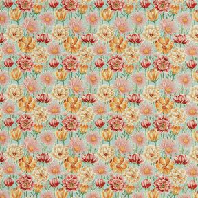 Decostof Gobelin Weidebloemen – eucalyptus/zonnegeel, 