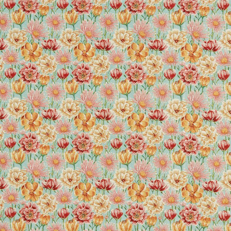 Decostof Gobelin Weidebloemen – eucalyptus/zonnegeel,  image number 1