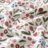 Katoenjersey Bloemenweide met appeltjes – ecru,  thumbnail number 2