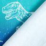 Katoenjersey Dino-contouren | Glitzerpüppi – blauwlila/pepermunt,  thumbnail number 4