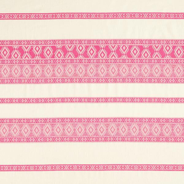 Katoenen stof ruitenpatroon – ecru/pink, image number 1
