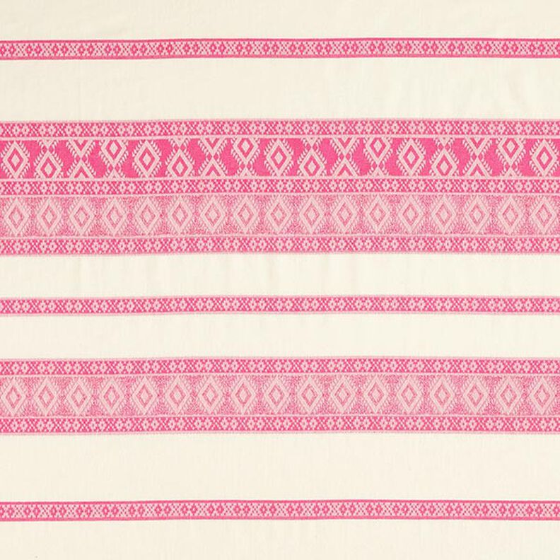 Katoenen stof ruitenpatroon – ecru/pink,  image number 1