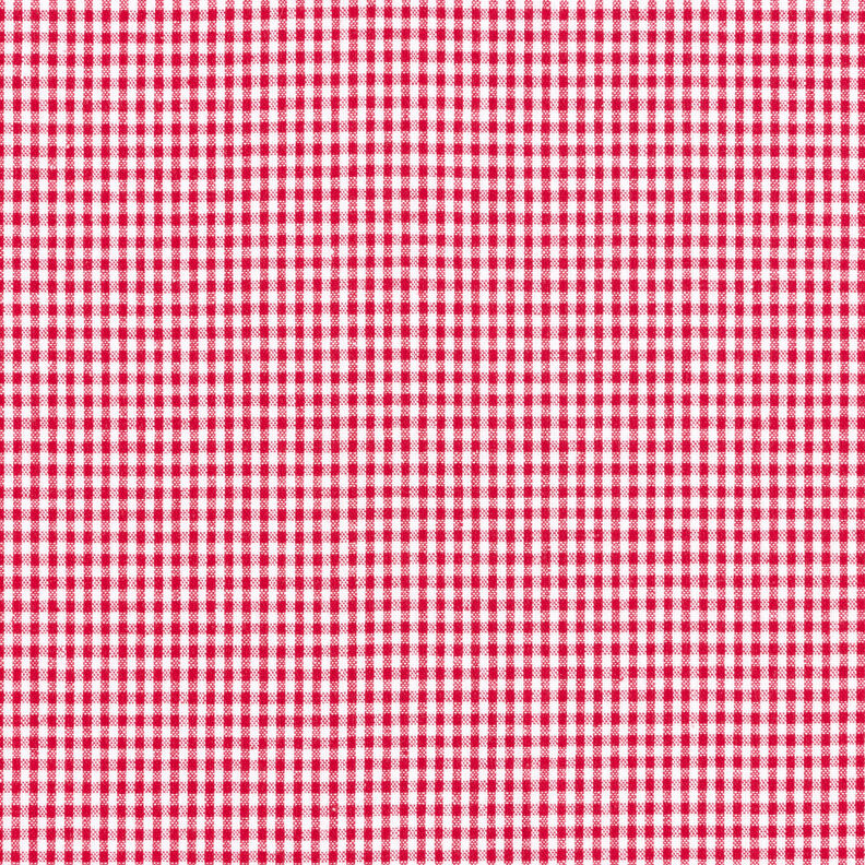 Katoenen stof Vichy ruit 0,2 cm – rood/wit,  image number 1