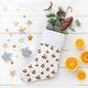 Katoenen stof Popeline Gepunte kerstballen – wit/goud,  thumbnail number 6