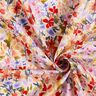 Katoenvoile aquarel bloemenweide digitale print – ivoor/rood,  thumbnail number 3