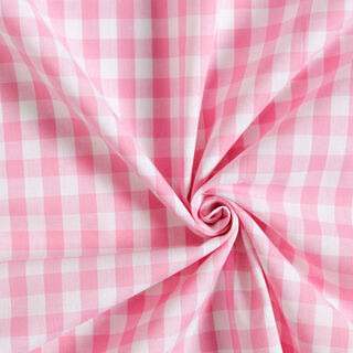 Katoenen stof Vichy - 1 cm – roze, 