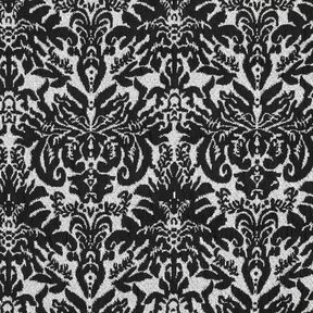 Jacquard jersey ornamenten – zilver metallic/zwart, 