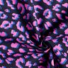Gecoate katoen abstracte Leeuw | Poppy Fabrics – nachtblauw/pink,  thumbnail number 3