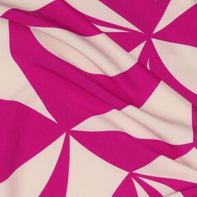 Stretch blousestof geometrisch| Poppy Fabrics – purper/cashew, 
