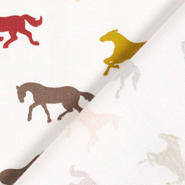 GOTS katoenjersey paarden | by Poppy – ecru, image number 4