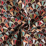 Decostof Gobelin Retro fans – zwart/karmijnrood,  thumbnail number 3