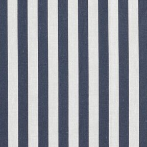 Katoenen stof Cretonne maritieme streep – zwart blauw/licht taupe, 