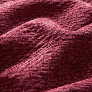 Bekledingsstof chenille 3D-effect – bordeauxrood, 
