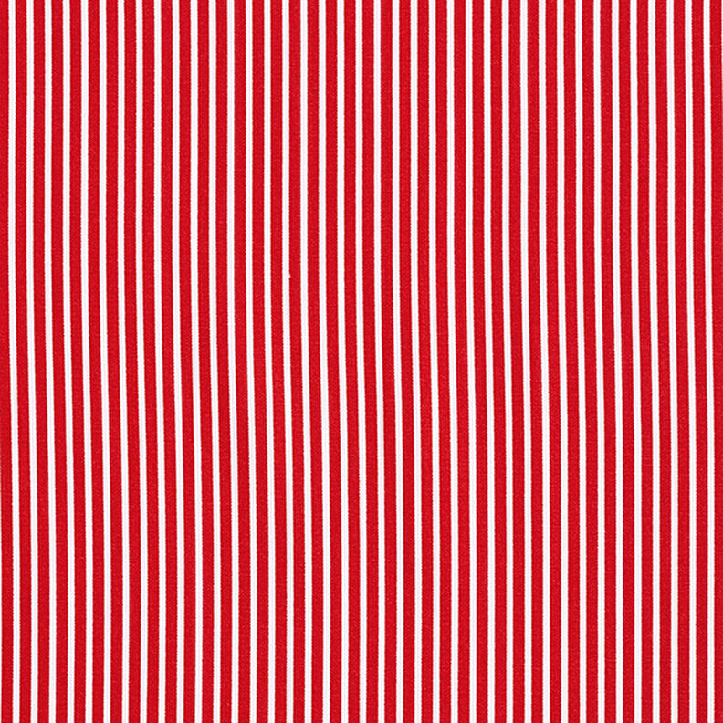 Katoenpopeline Strepen – rood/wit,  image number 1