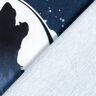 French Terry Panel mystieke wolf | Glitzerpüppi – marineblauw/wit,  thumbnail number 4