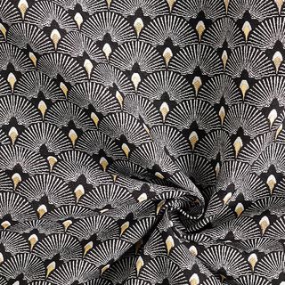 Decostof jacquard vakken – zwart, 