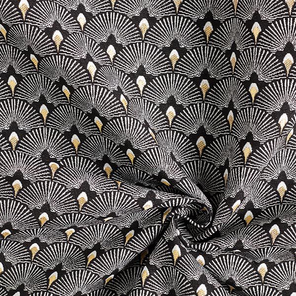 Decostof jacquard vakken – zwart, image number 2